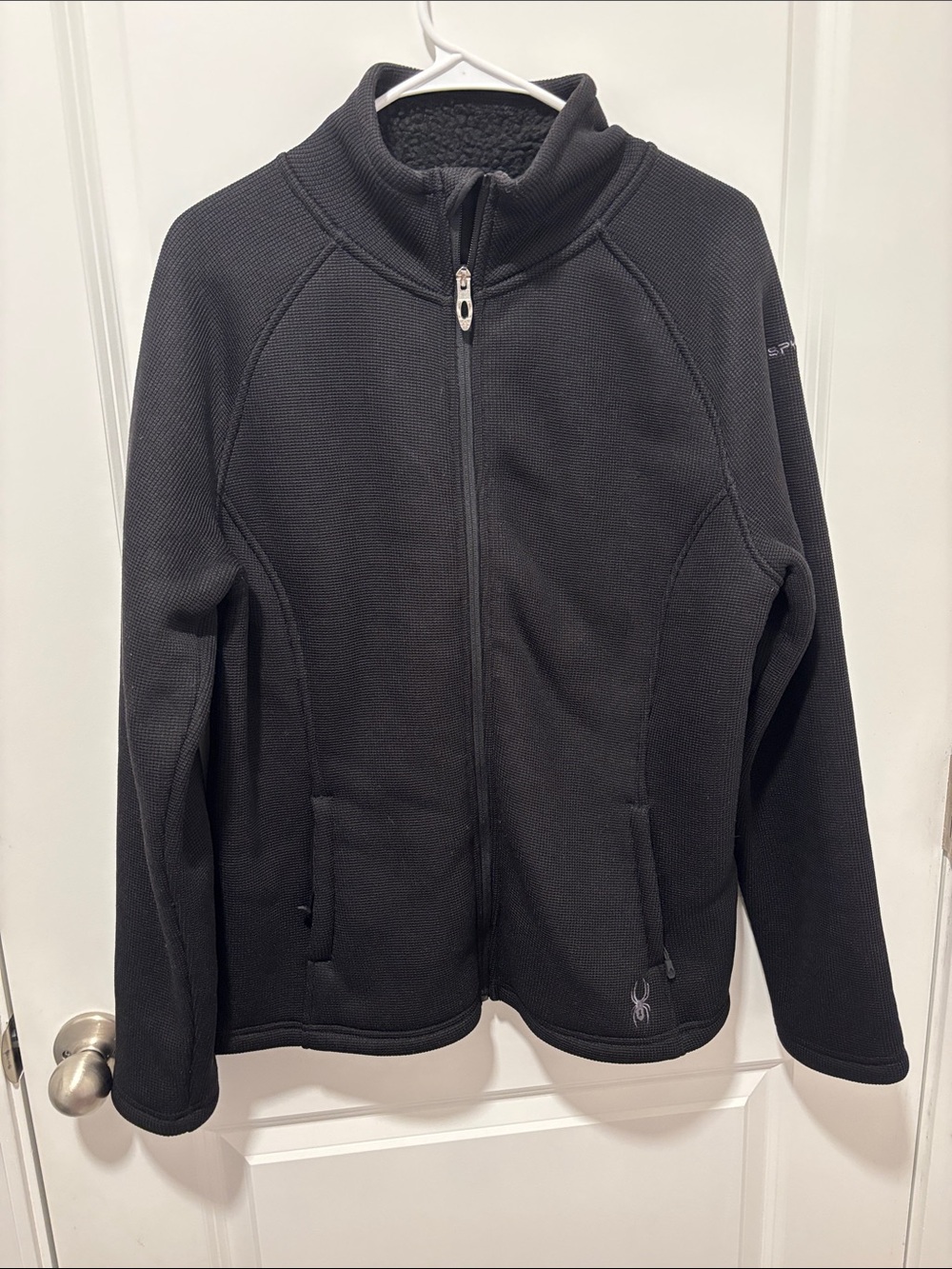 Spyder Black Full-Zip Fleece Jacket